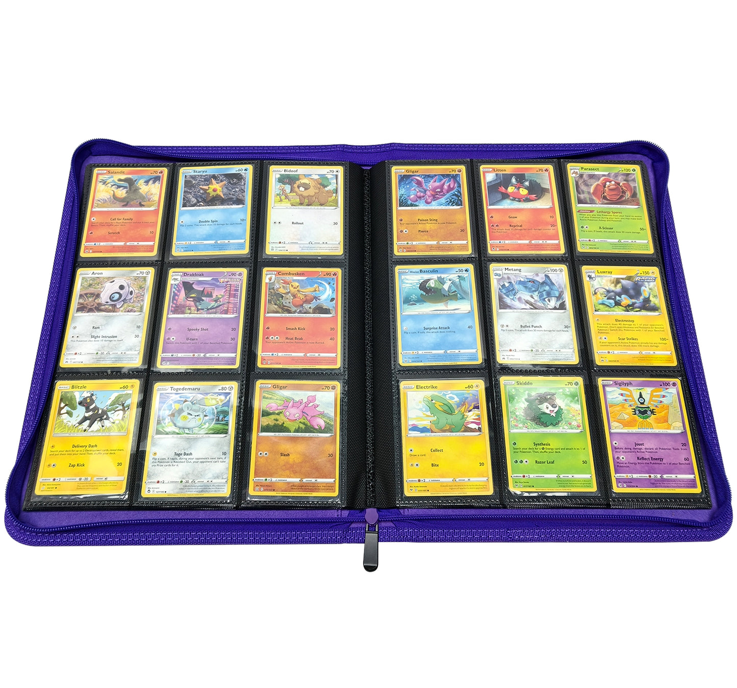 KamiTech Zip Binder 9 Pocket - Purple